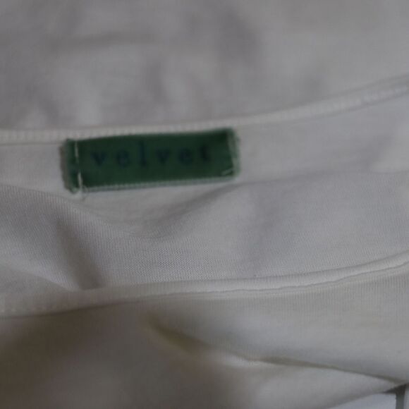 Velvet Silver Embellished Long Sleeve Tee | Vintage 90s Normcore Medium - Picture 11 of 12